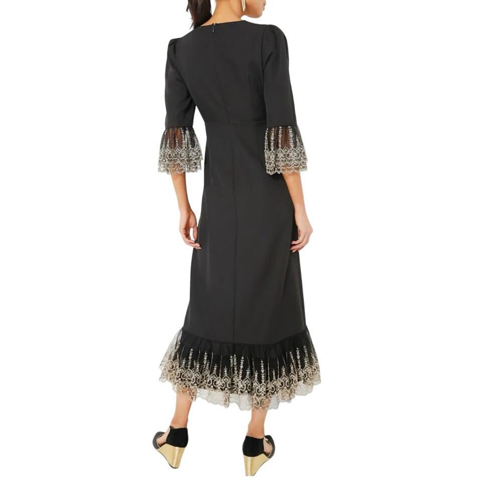 New Tuckernuck Pomander Place Gold Lace Lillith Midi Dress Sz Medium 0107 - Picture 3 of 11